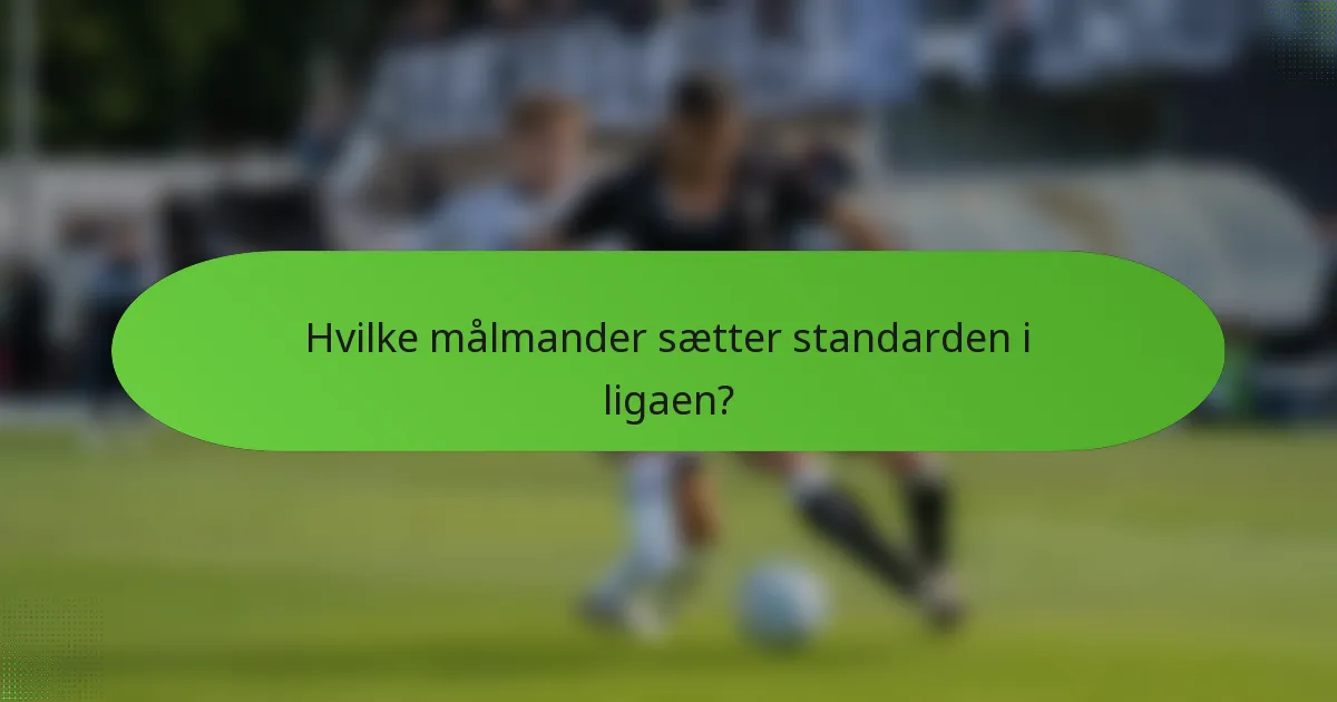 Hvilke målmander sætter standarden i ligaen?