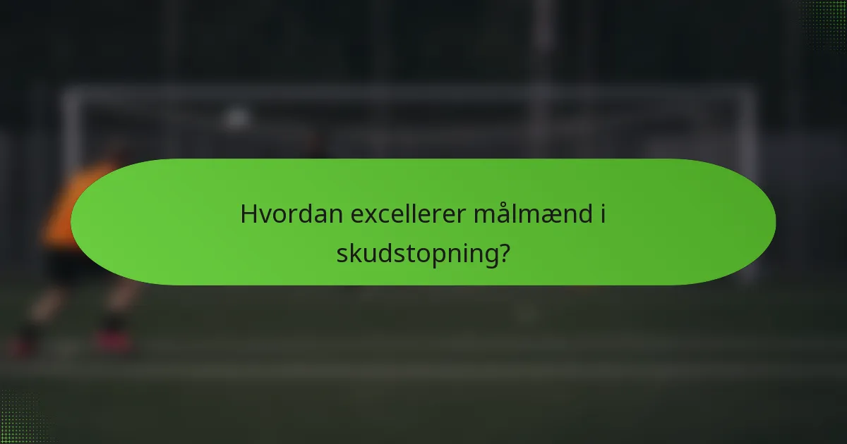 Hvordan excellerer målmænd i skudstopning?